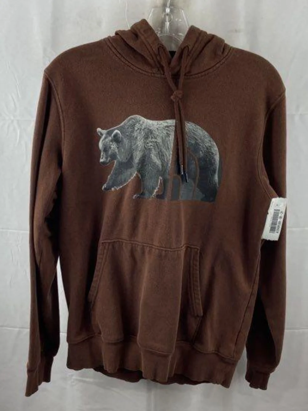 The North Face Brown Bear Graphic Hoodie Men's Size S Used Good